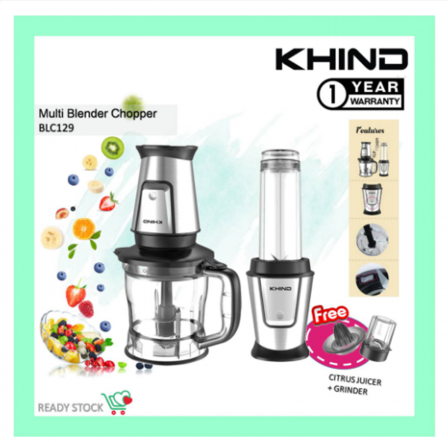 How to chop, blend and grind  Khind Multi Blender Chopper BLC129 